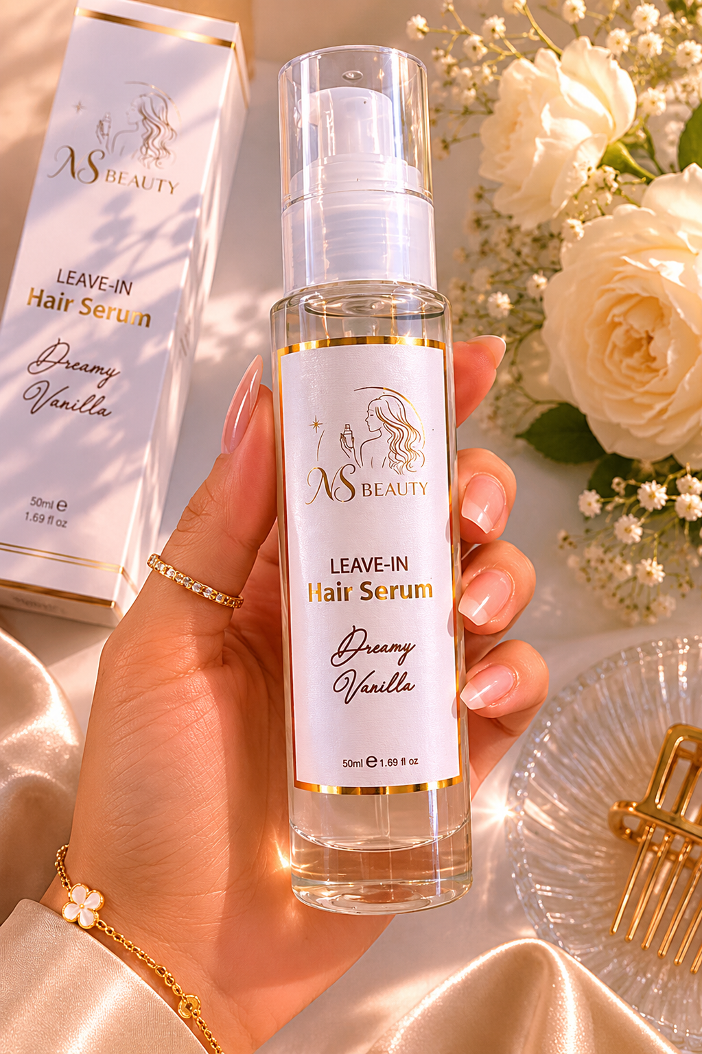 NS Beauty Dreamy Vanilla Leave In Hair Serum