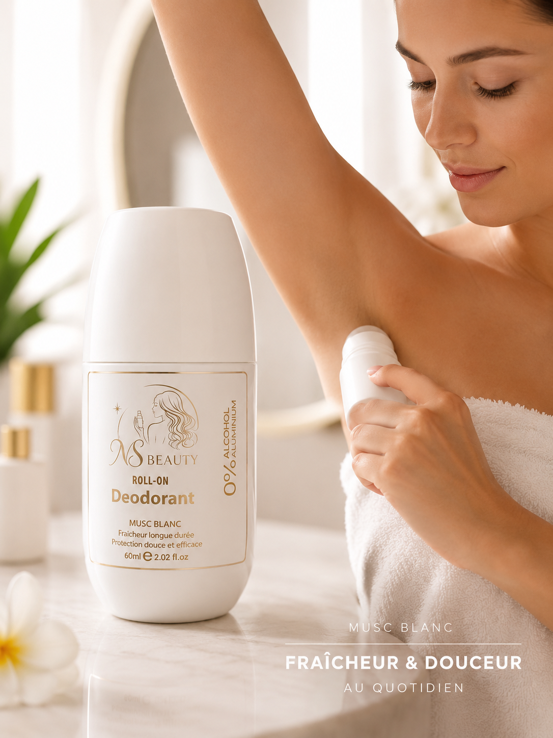 NS Beauty Musc Blanc Roll on Deodorant