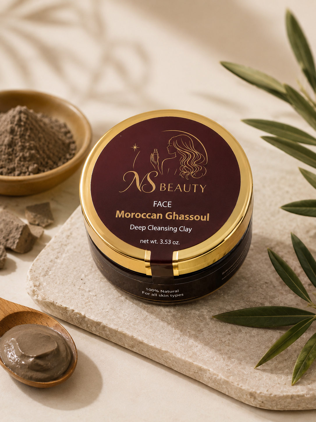 NS Beauty Moroccan Ghassoul Deep Cleansing Clay