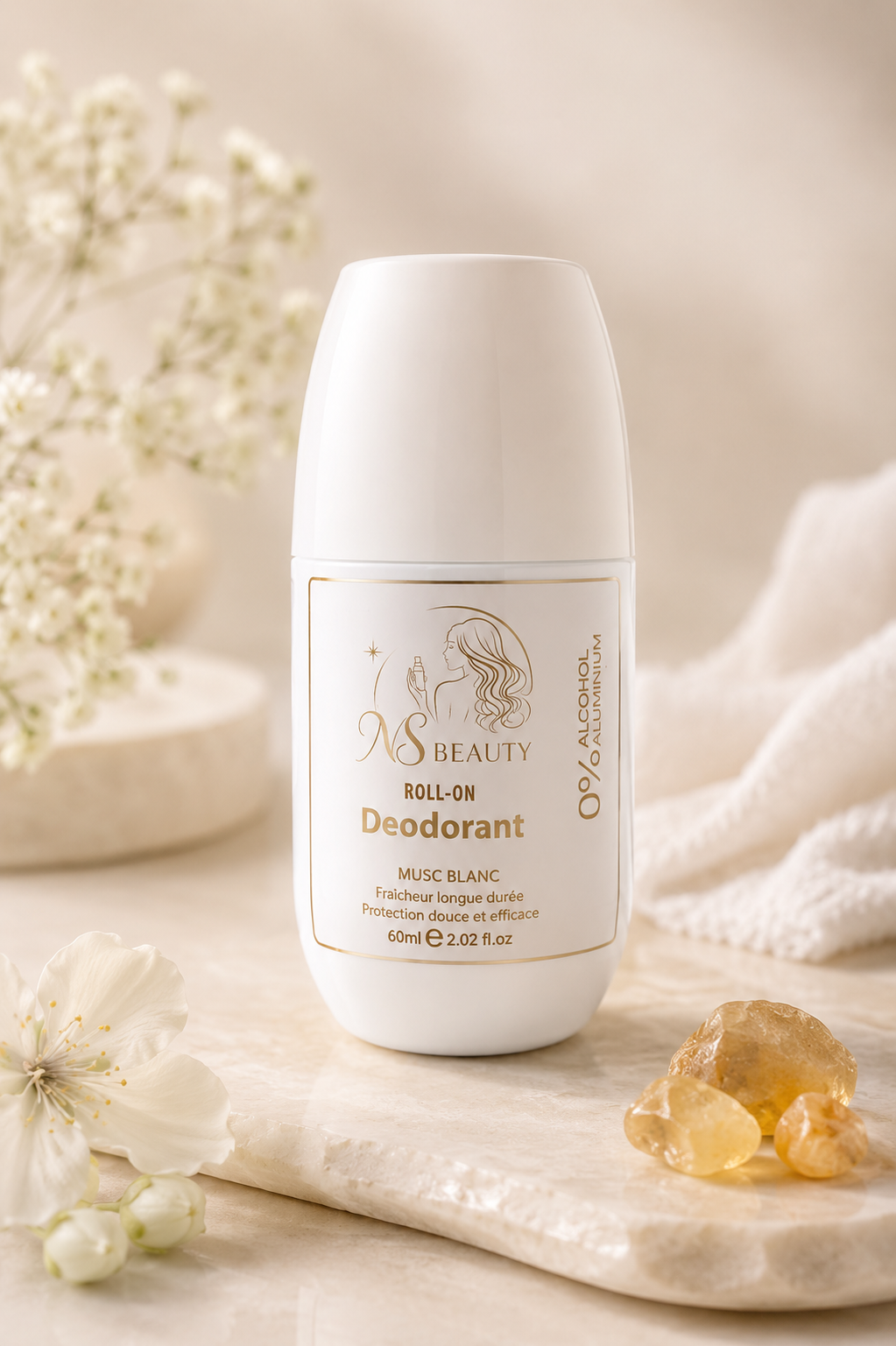 NS Beauty Musc Blanc Roll on Deodorant